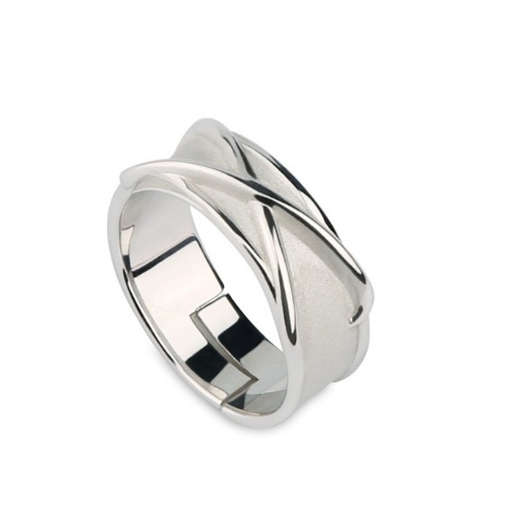 Nhẫn đeo tay chất liệu hợp kim thiết kế đơn giản thời trang cho cả nam và nữ