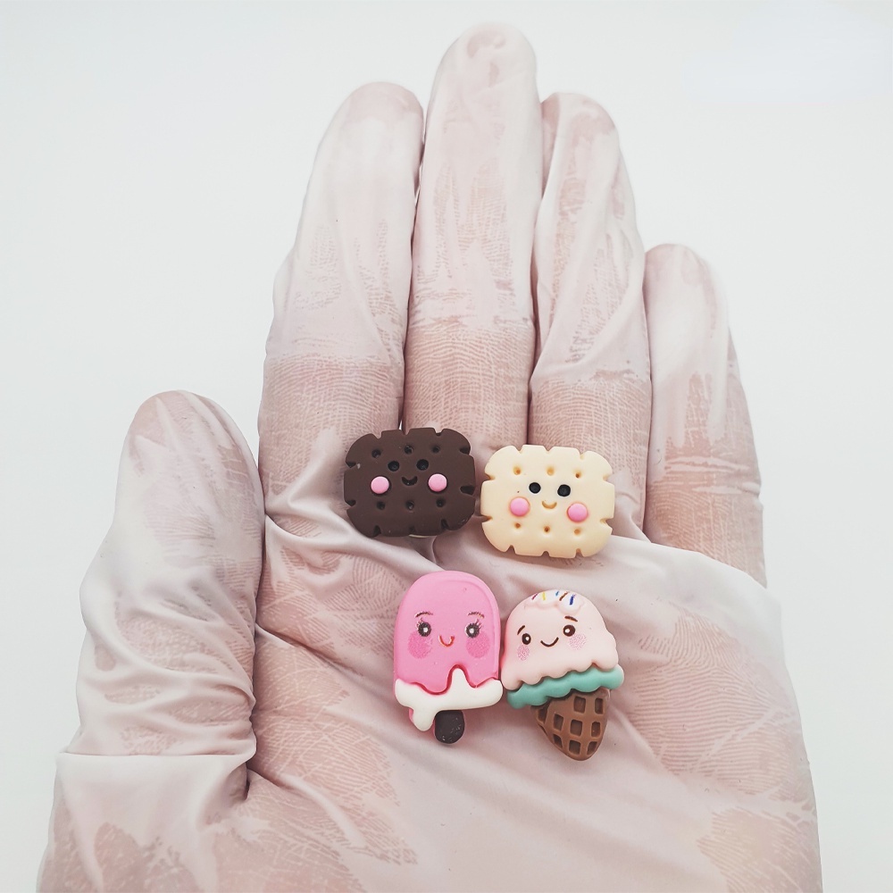 Phụ Kiện Nút Hình Cây Kem Cheks (Kakao Checks / White Checks / Lovely Con / Pretty Bar) Trang Trí Giày Crocs Jibbitz Diy