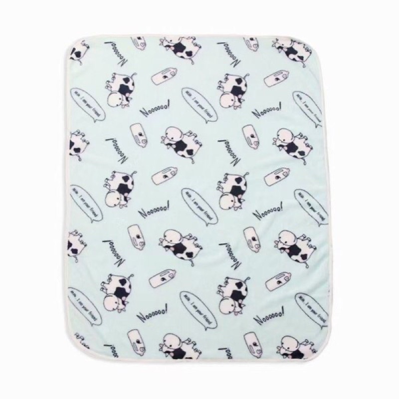 Chăn tuyết mỏng Sunnozy hình bò sữa KT:75x100cm cho bé
