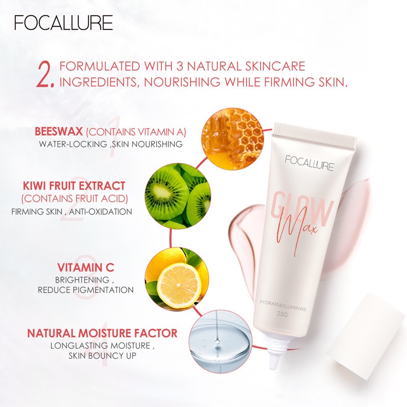 FA138 -2  Kem Lót Trang Điểm FOCALLURE Kiềm Dầu Nâng Tông Che Lỗ Chân Lông/Làm Mềm Mịn Da 25g