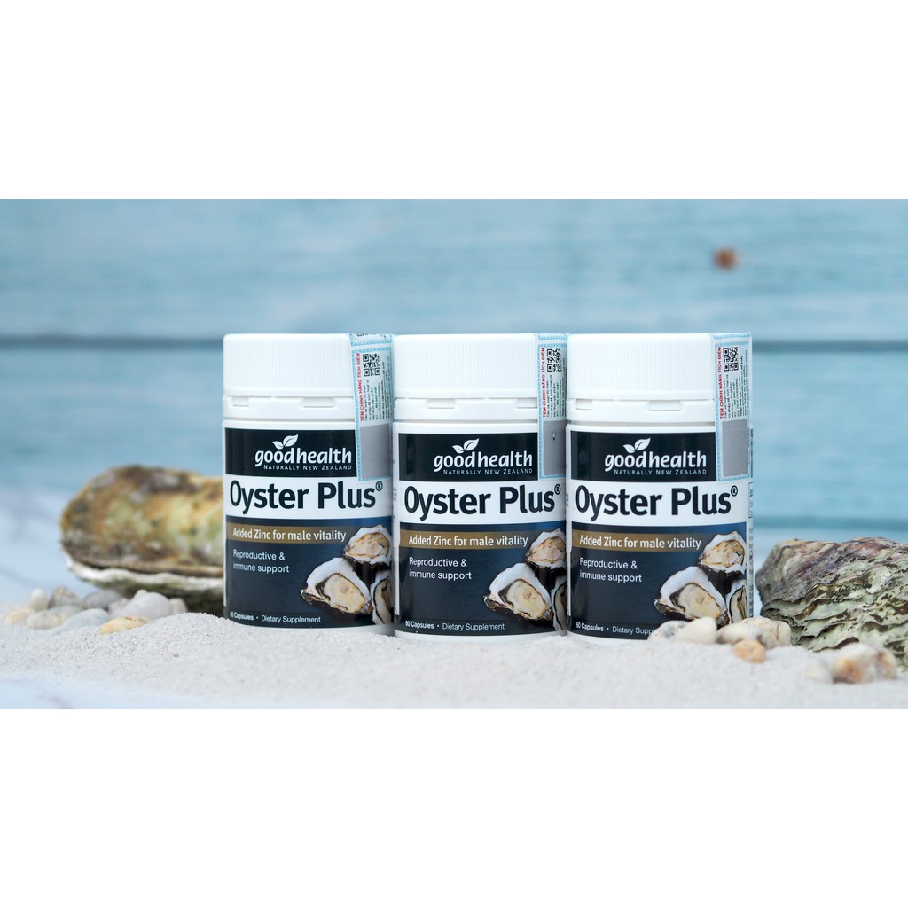 [Mã FMCGMALL -8% đơn 250K] Tinh chất hàu New Zealand Good Health Oyster Plus tăng cường sinh lý nam giới hộp 60v