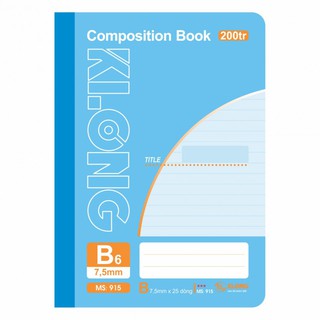 Sổ may KLONG B6 200tr ,DL58; MS: 915