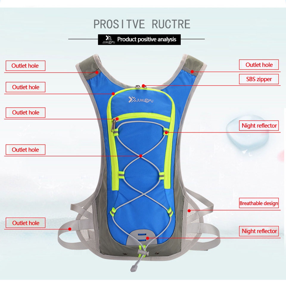 Balo Đựng Nước Dung Tích 2L Siêu Nhẹ Thoáng Khí Tiện Dụng Cho Hoạt Động Ngoài Trời