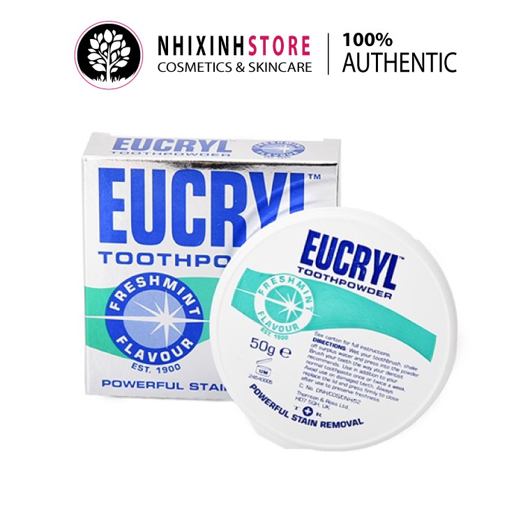 Bột Tẩy Trắng Răng Eucryl Tooth Powder 50g