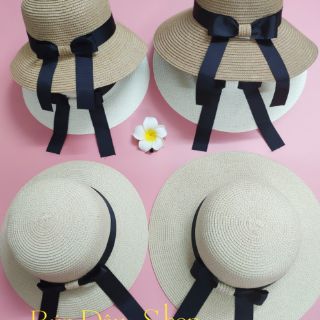 Mũ /Nón Cói Vành Cụp Nơ Đen