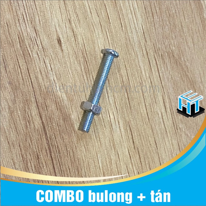 COMBO 20 con Bulong ốc vít M4 + tán (đai ốc) nhiều kích thước