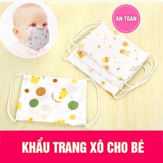 Khẩu trang xô xuất nhật in hình cho bé/size sơ sinh - 3 tuổi