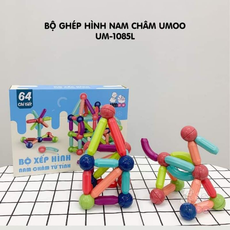 Bộ xếp hình nam châm từ tính Umoo