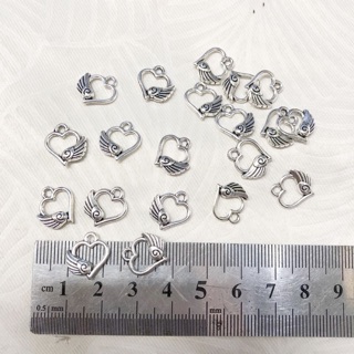 10 mặt tim rỗng xi bạc