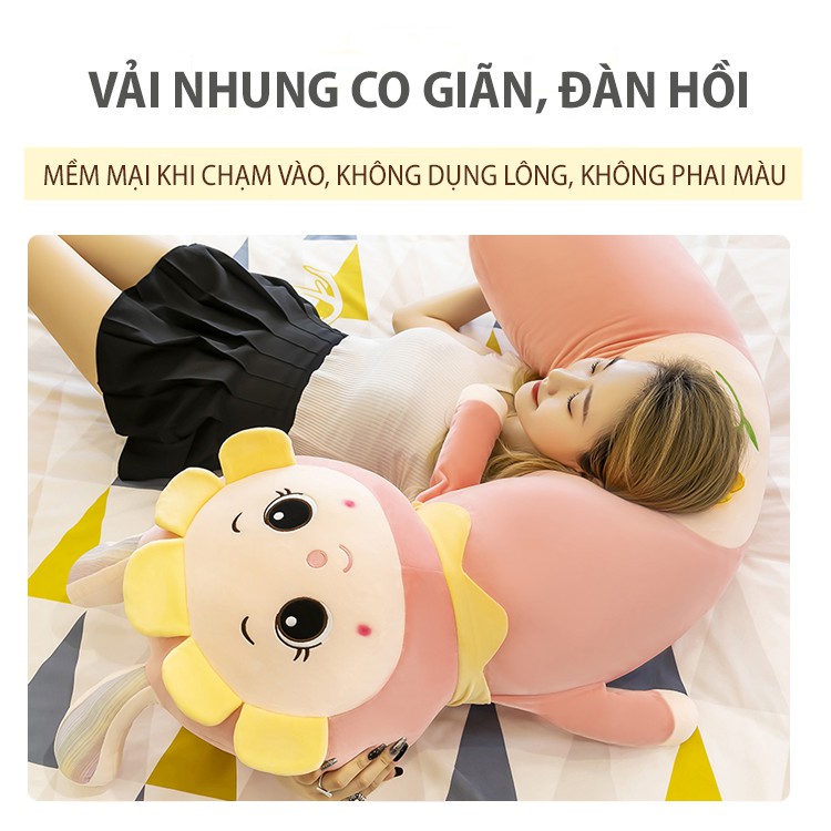 Gối ôm cho bé hình thú cute, Gấu bông hình thỏ nhồi bông làm gối ôm cho bé cao cấp - Otama Bedding