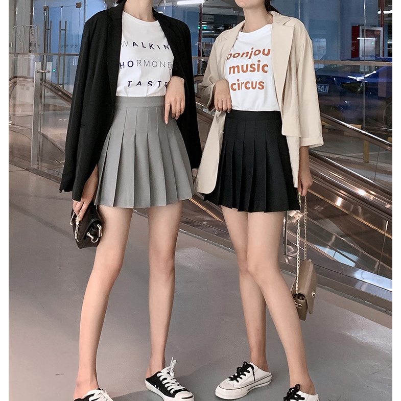 Chân váy tennis ZXYOUPING lưng cao thời trang Hàn Quốc cho nữ