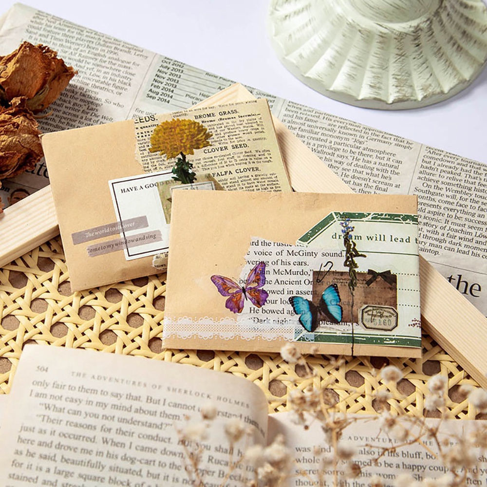 Bộ 30 Miếng Dán Hình Hoa Màu Sắc Chống Thấm Nước Dùng Trang Trí Album Ảnh/Nhật Ký DIY
