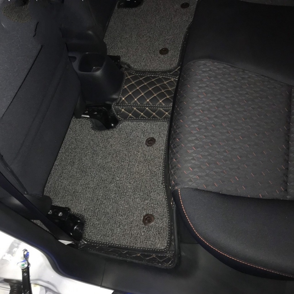 Thảm Lót sàn 5D 6D da cao cấp cho Honda Brio không mùi chống thấm nước tuyệt đối