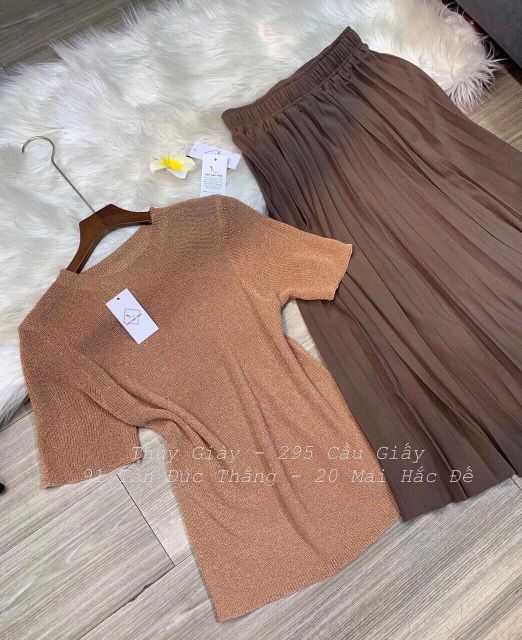 Chân váy dập li cạp chun hàng QCl1 | BigBuy360 - bigbuy360.vn