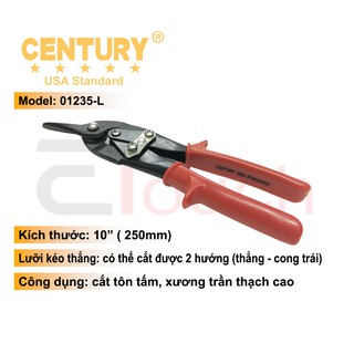 Kéo Cắt Tôn TRÁI (Đỏ) Century 10 (250mm) - 01235-L