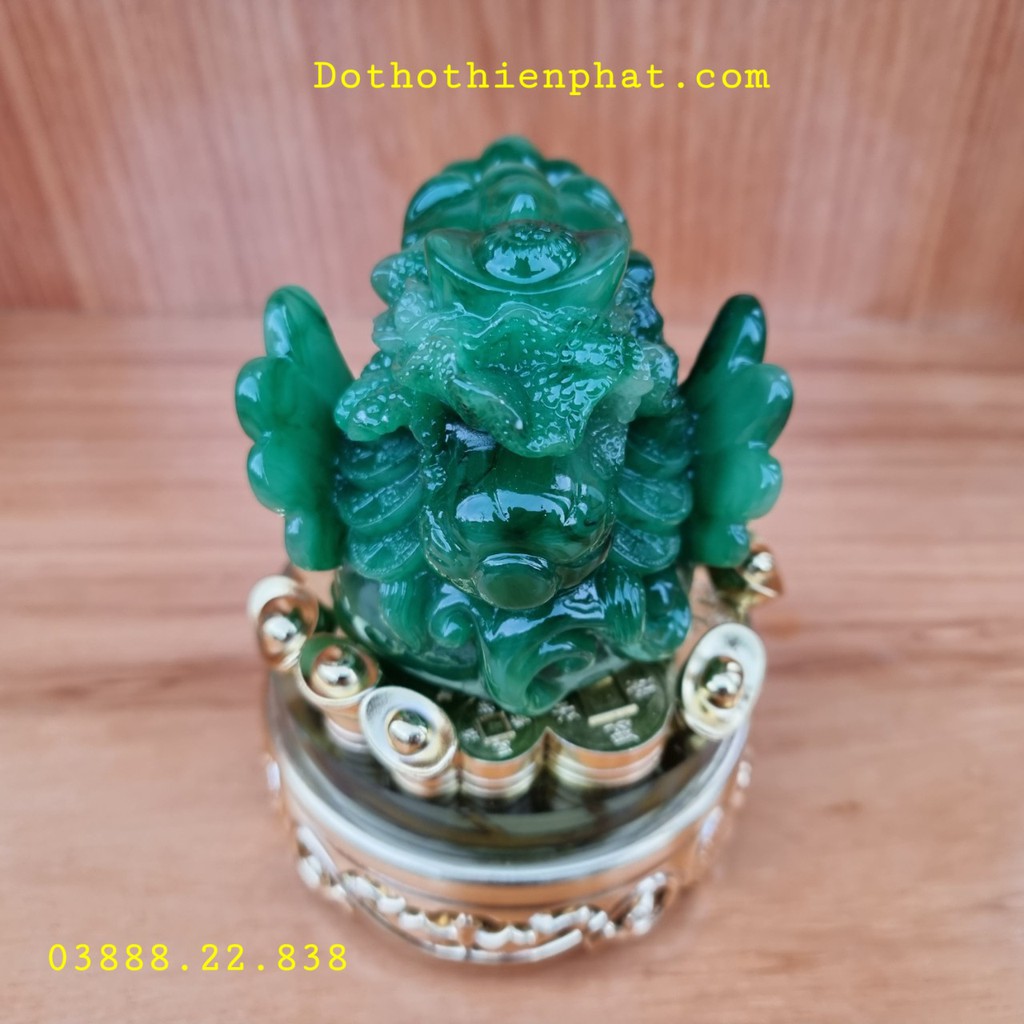 Tỳ Hưu phong thủy màu xanh