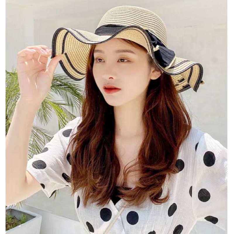 nón nữ đi biển rộng vành chống nắng