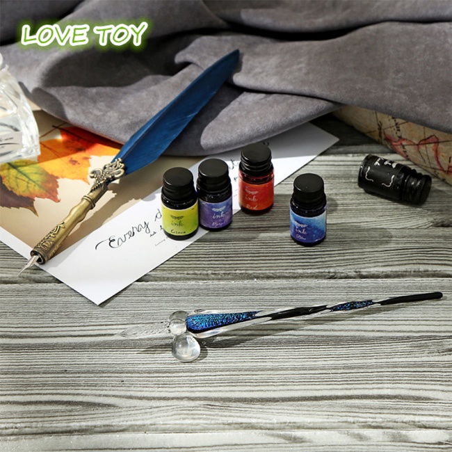 Set Bút Chấm Lông Vũ Thủy Tinh Pha Lê Nkodok