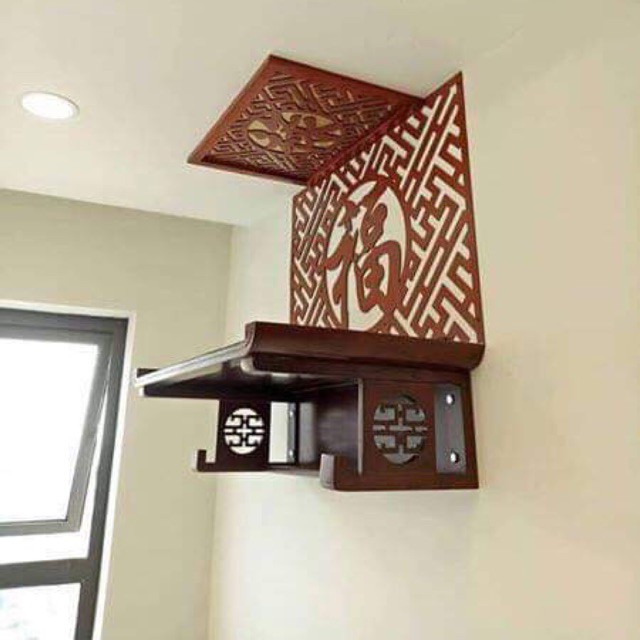 bàn thờ chữ thọ gỗ sồi 81cm