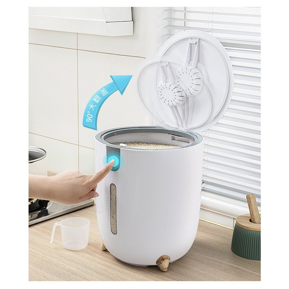 Thùng Đựng GạoGIADUNGTONGKHO1Thùng Đựng Gạo Thông Minh Cao Cấp Dung Tích 10kg Dành Cho Gia Đình 2-4 người