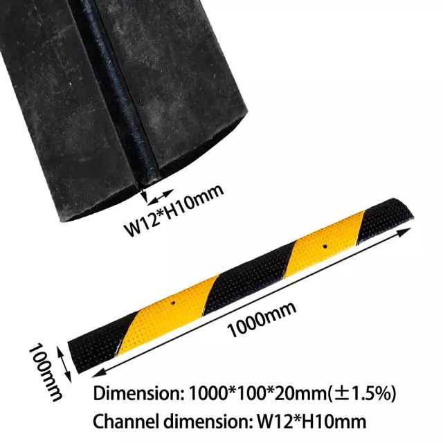 Gờ giảm tốc cao su xe máy Dài 100cm x rộng 10cm x cao 2cm kèm phụ kiện