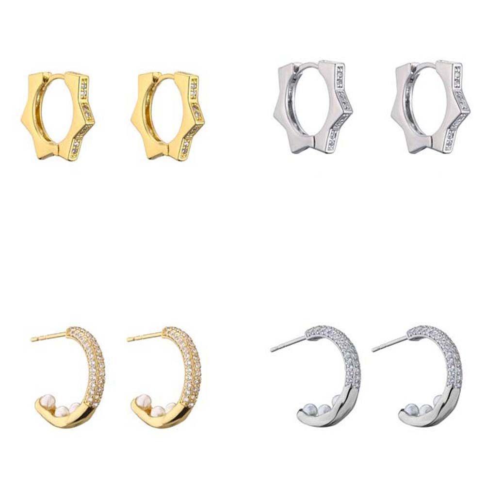 Bông Tai Dạng Xỏ Hình Nón Đơn Giản Phong Cách Hip Hop Cho Nam Và Nữ