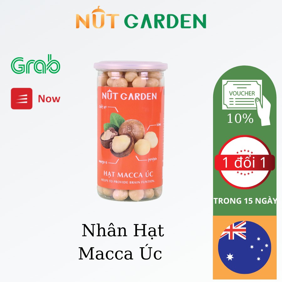 Nhân Hạt Macca Nut Garden - NK Úc - Macca Cao Cấp Đã Tách Vỏ - 200gr, 500gr
