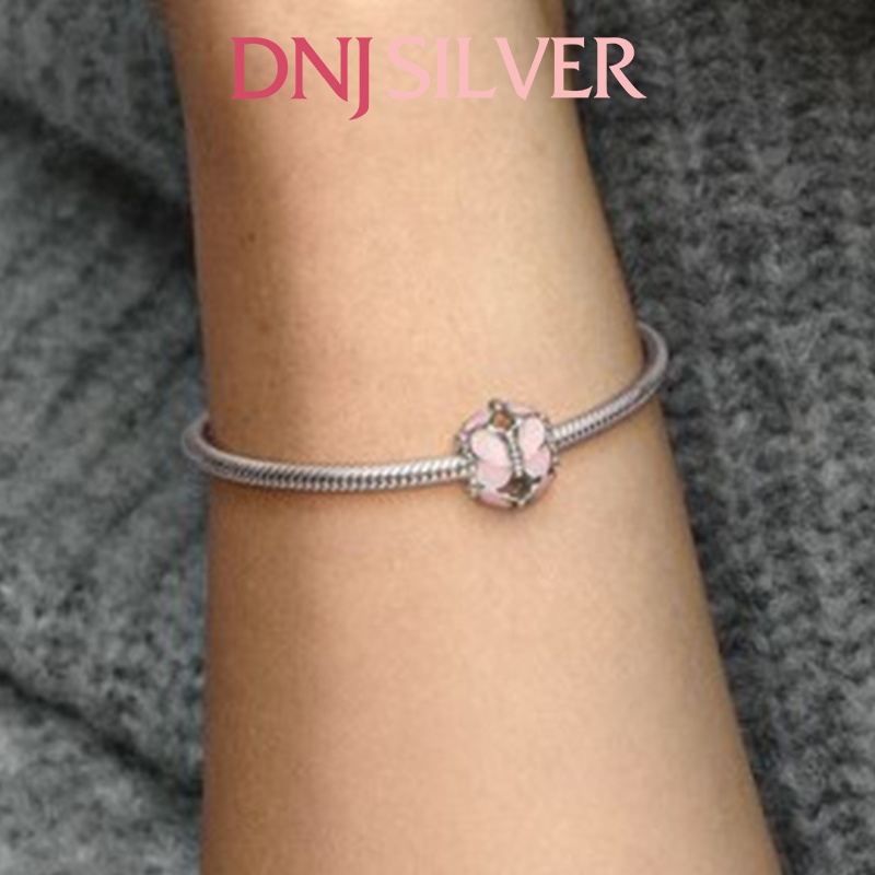 Charm bạc 925 cao cấp, hàng chuẩn bạc - Charm Pink Butterfly thích hợp để mix vòng tay charm - DN221