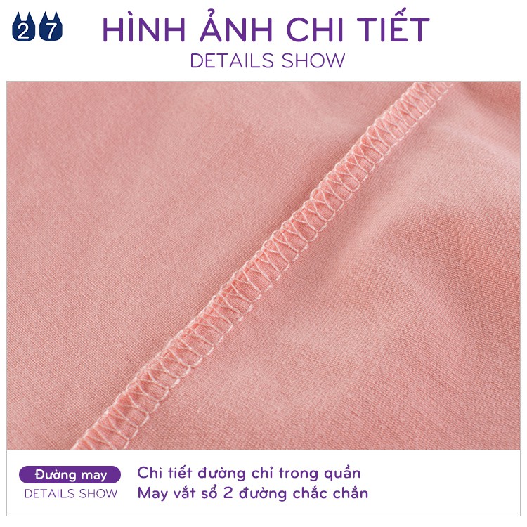 Quần thun lửng bé gái 27HOME họa tiết đáng yêu chất cotton mềm mại