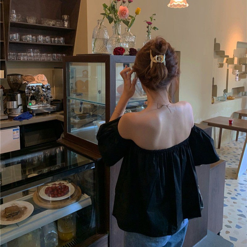 Áo Kiểu Trễ Vai Tay Ngắn Dáng Chữ A Thời Trang Mùa Hè Cho Nữ | BigBuy360 - bigbuy360.vn