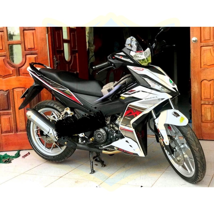 ( Quí khách vui lòng mang ra tiệm cho thợ dán ) Tem winner MXking trắng đỏ