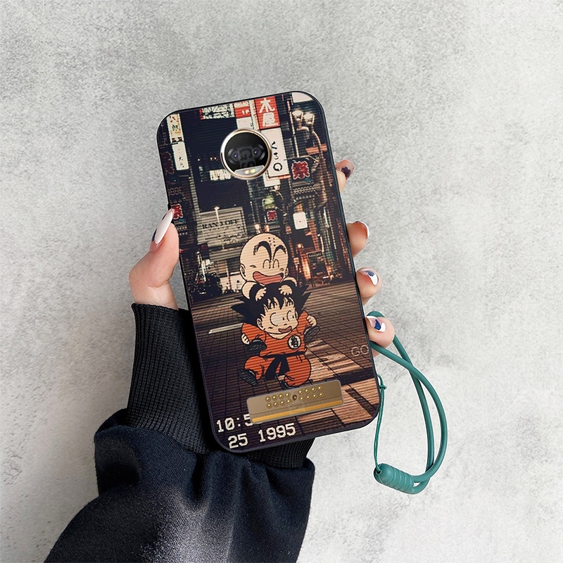 Ốp Điện Thoại In Hoạt Hình Pikachu Kèm Dây Đeo Cho Motorola Moto Z Z2 Z3 Z4 Play Force Z2Play Z2Force