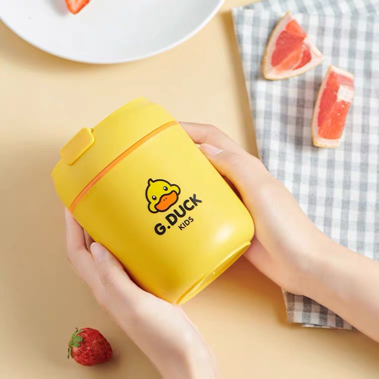 Bình ủ cháo vịt vàng, an toàn, tiện lợi, nhiều chức năng, chất liệu tiêu chuẩn, phù hợp giữ nóng [Minh Shop&Store]
