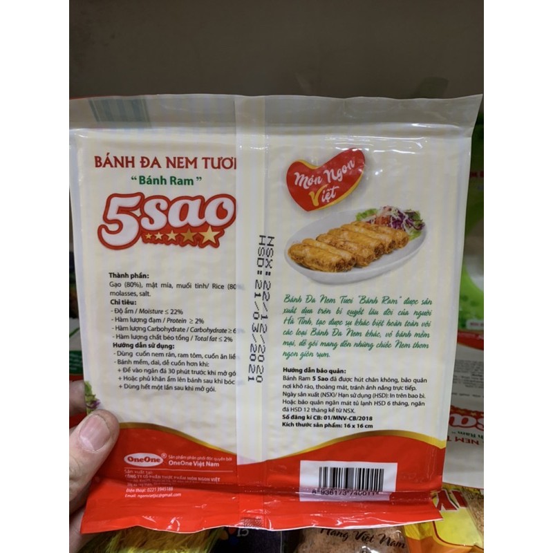 Bánh Đa Nem Tươi ( Bánh Ram ) 5 Sao Đặc Sản Hà Tĩnh 30 Lá