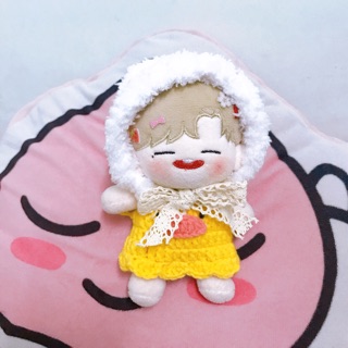 Nón trùm đầu buộc ren cho doll 10cm,15cm,20cm