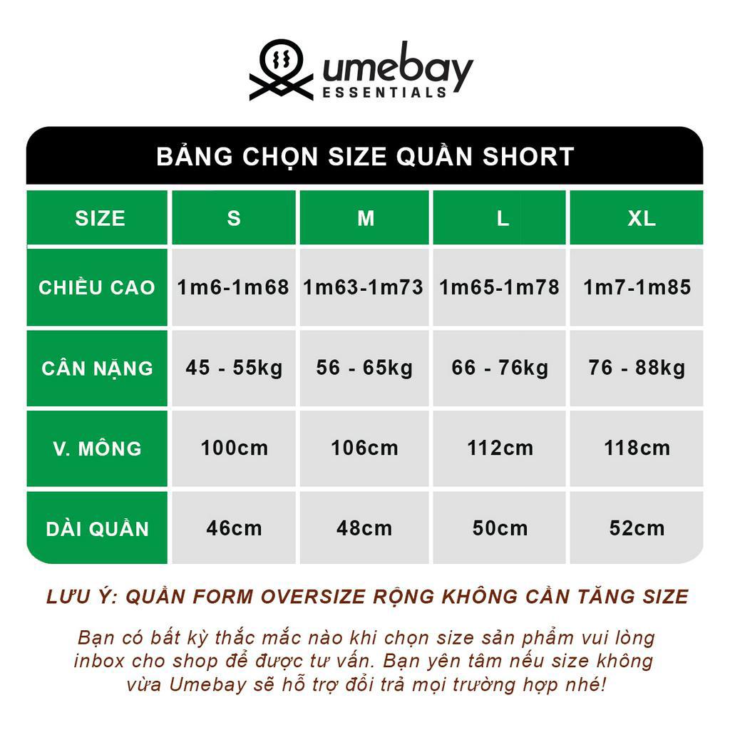 Quần short đùi xoả gấu nam nữ Summer 2023 in 3D Umebay, sooc unisex oversize Essentials UMS32S