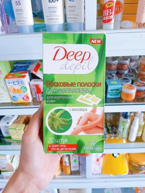 Miếng dán wax lông deep depil (tẩy lông mép, triệt lông mặt, lông vùng kín bikini, lông nách) - Chính hãng