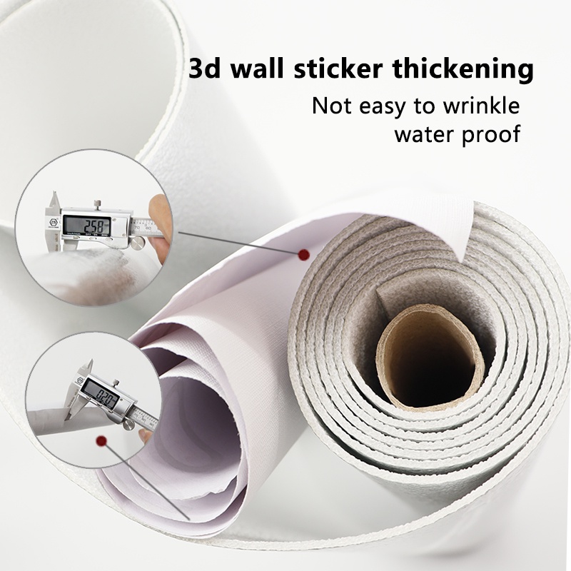 Cuộn Giấy Dán Tường 3D 2.8m / 5m Chống Va Chạm Trang Trí Nội Thất
