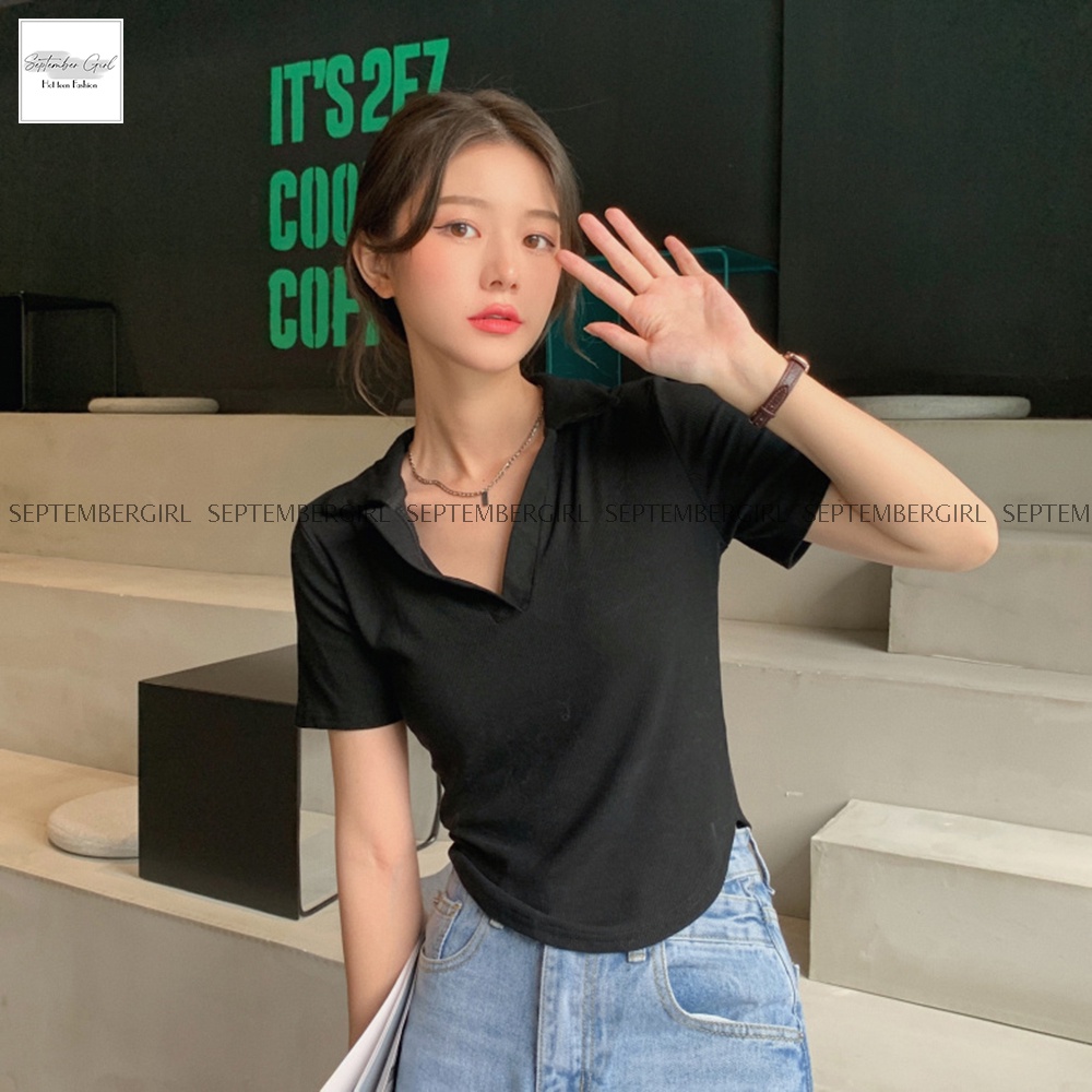 Áo polo kiểu nữ tôn body AO TOP NU 001V1 thời trang septembergirl