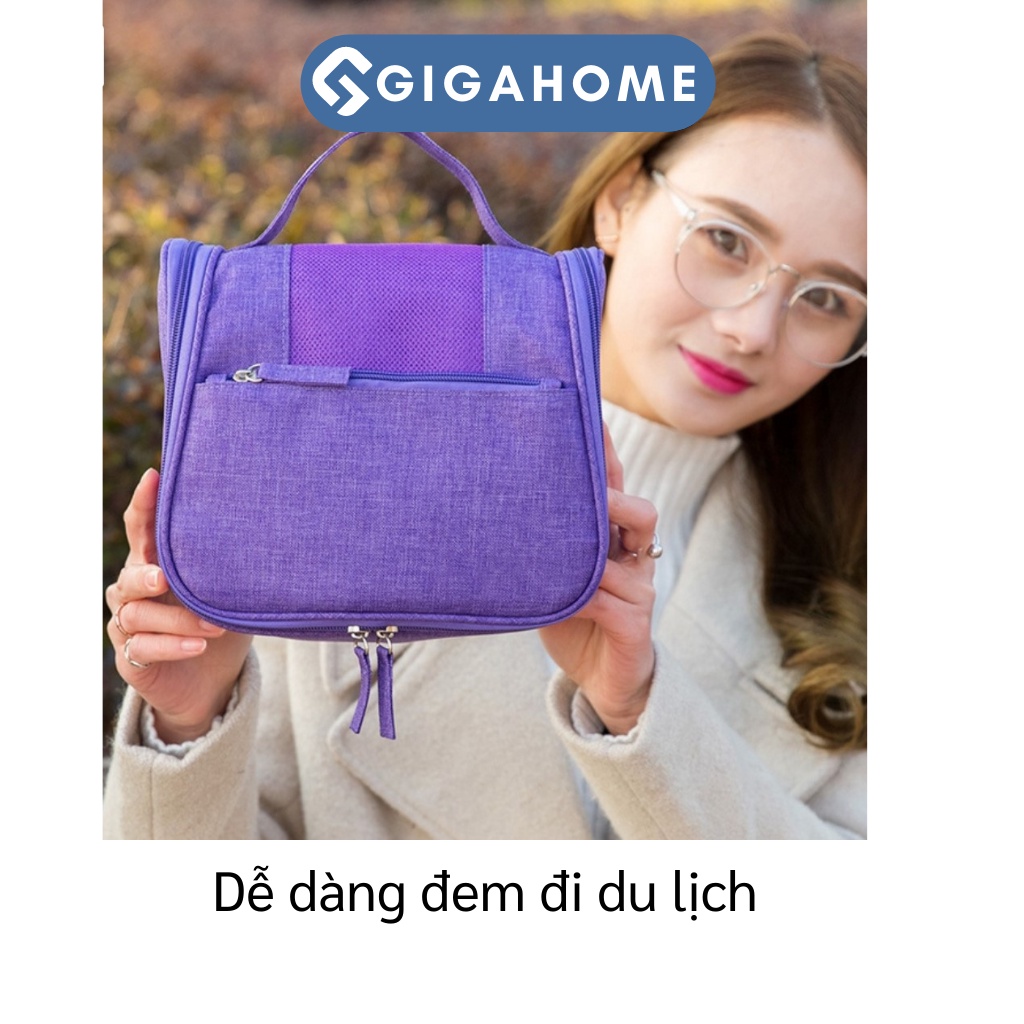 Túi Treo Đựng Mỹ Phẩm, Đồ Trang Điểm Đi Du Lịch GIGAHOME Vải Lưới Thoáng Khí 7919