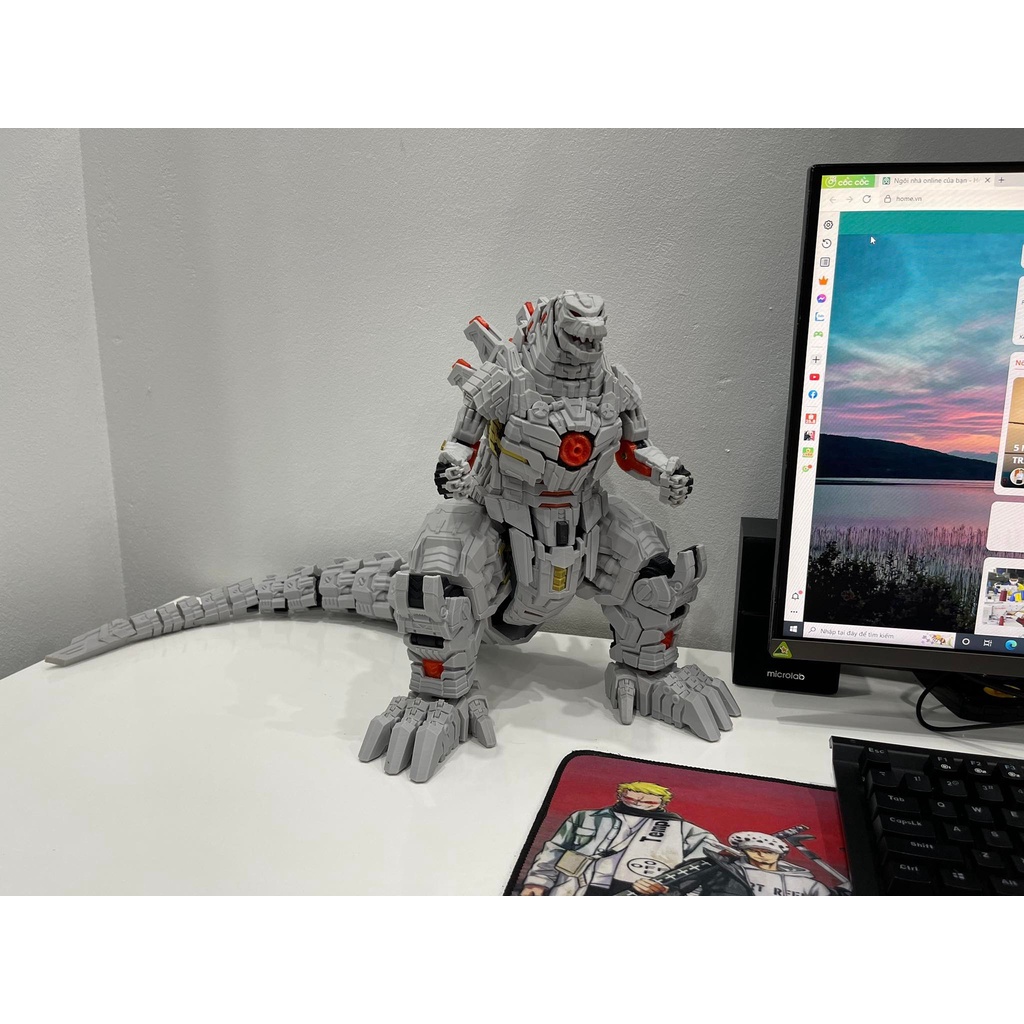 Mô hình quái vật Kingkong và Godzilla trong phim 2021