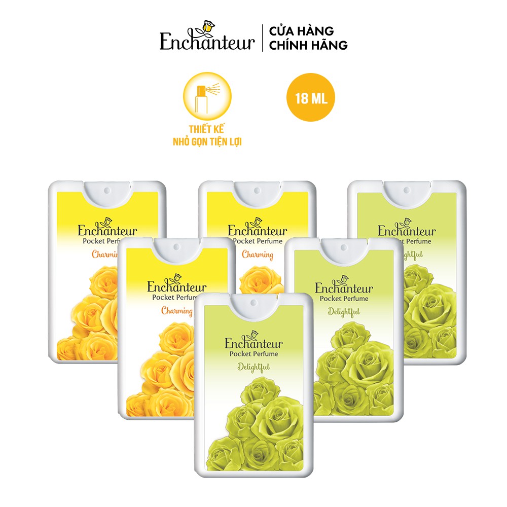 Combo 6 Nước hoa bỏ túi Enchanteur 18ml/Chai