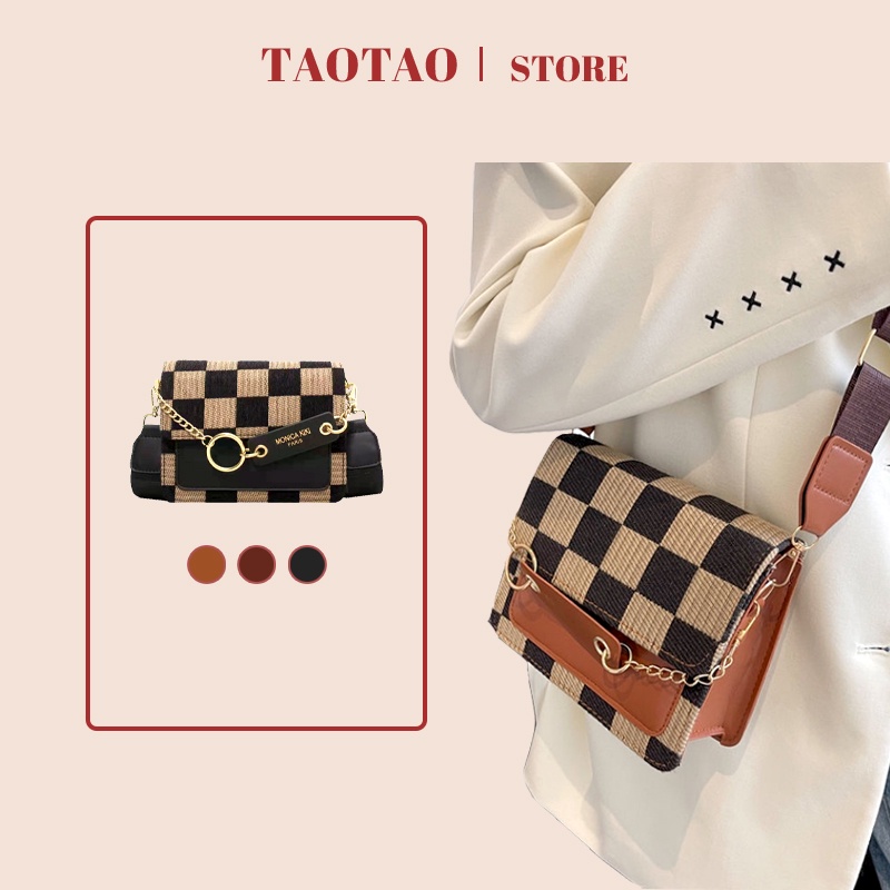 túi hộp đeo chéo bàn cờ hàn quốc túi xách nữ đẹp túi đeo vai caro