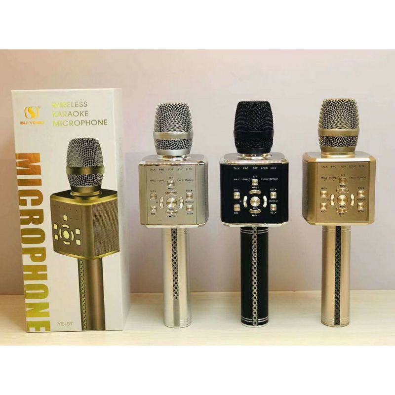 Mic YS97 Micro karaoke kiêm loa bluetooth YS97 phiên bản nâng cấp mic YS95 và mic YS92 Chính hãng có chế độ antu-tune
