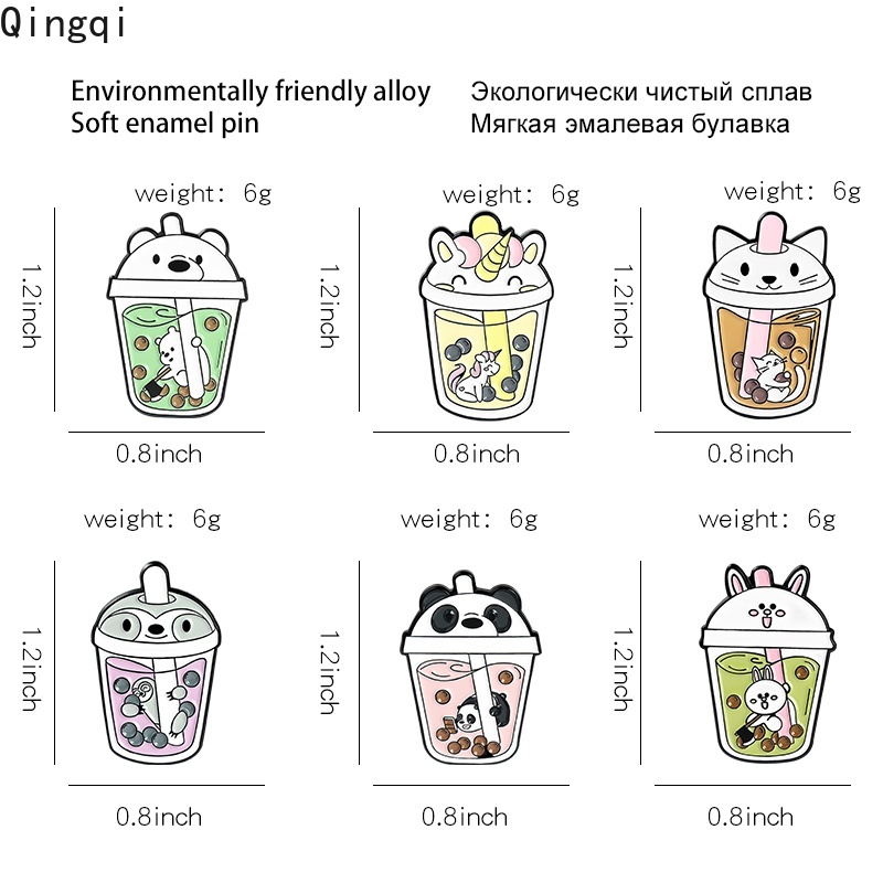 Ghim cài áo MISS ZOE hình động vật hoạt hình đáng yêu sáng tạo