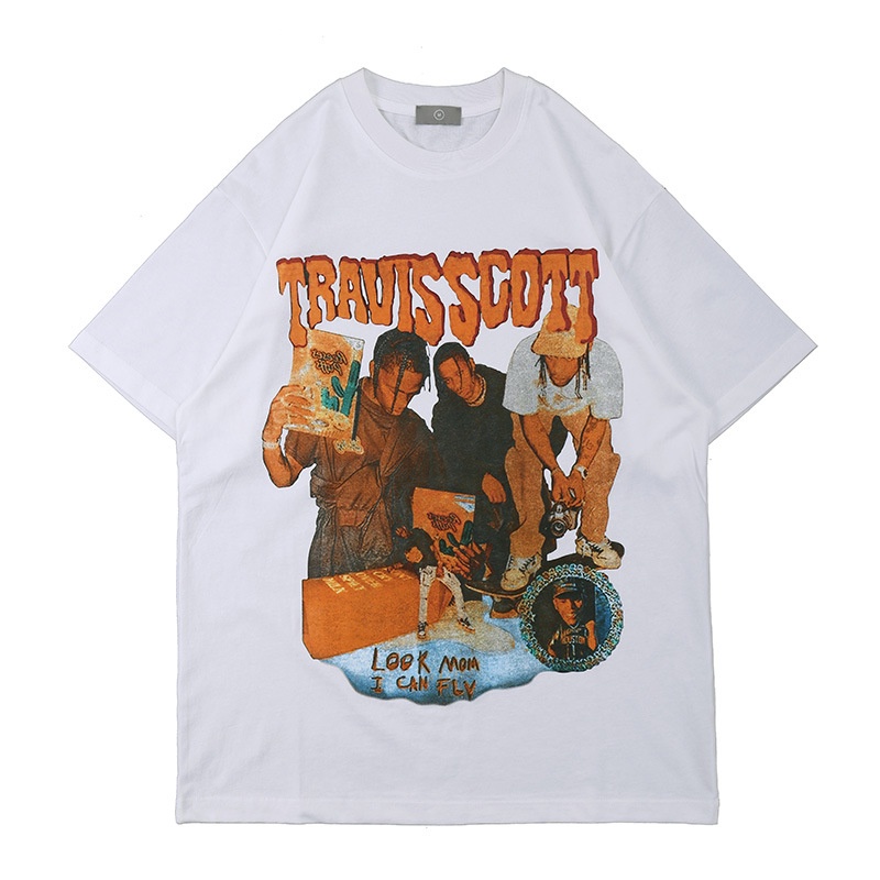 Áo thun tay lỡ Travis Scott nam nữ cao cấp Ulzzang Unisex Fullsize AT02