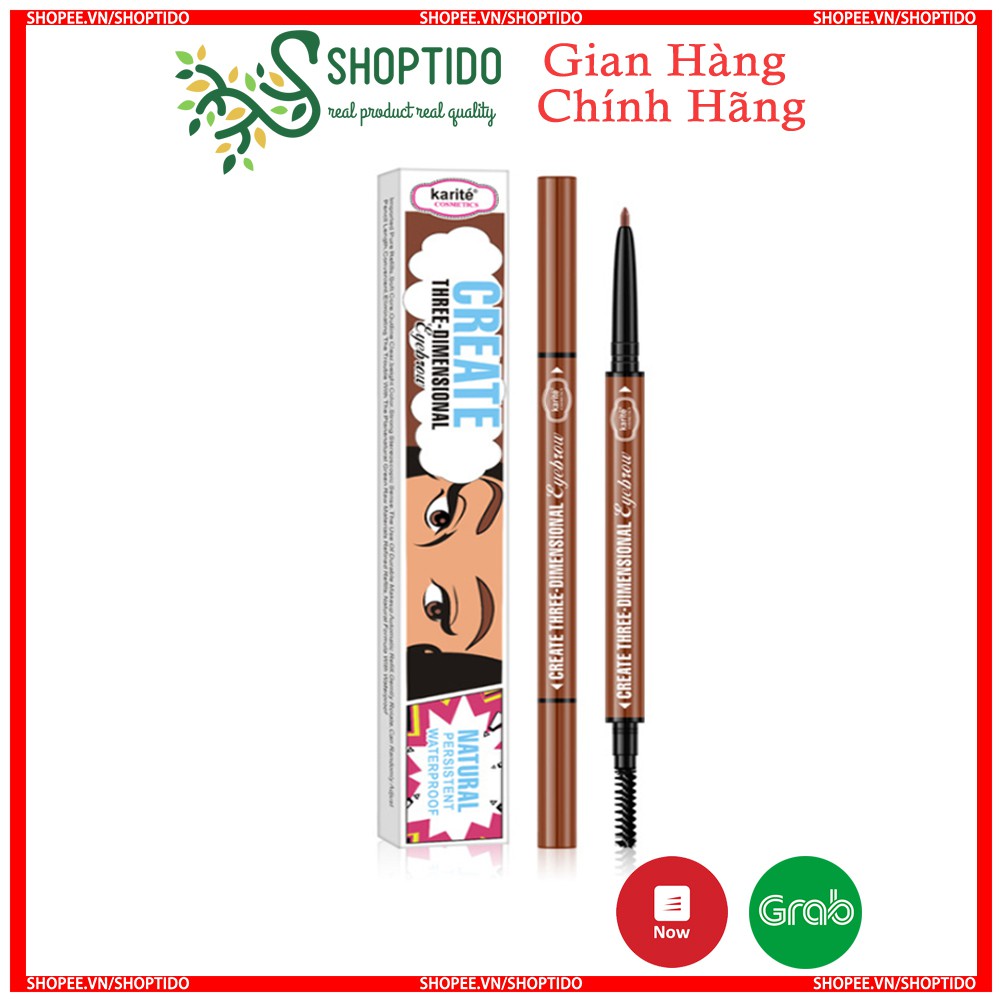 Chì Kẻ Lông Mày Karite Create Three-Dimensional Hai Đầu, Chống Mồ Hôi, Chống Thấm Nước Lâu Trôi Tự Nhiên 2g NPP Shoptido