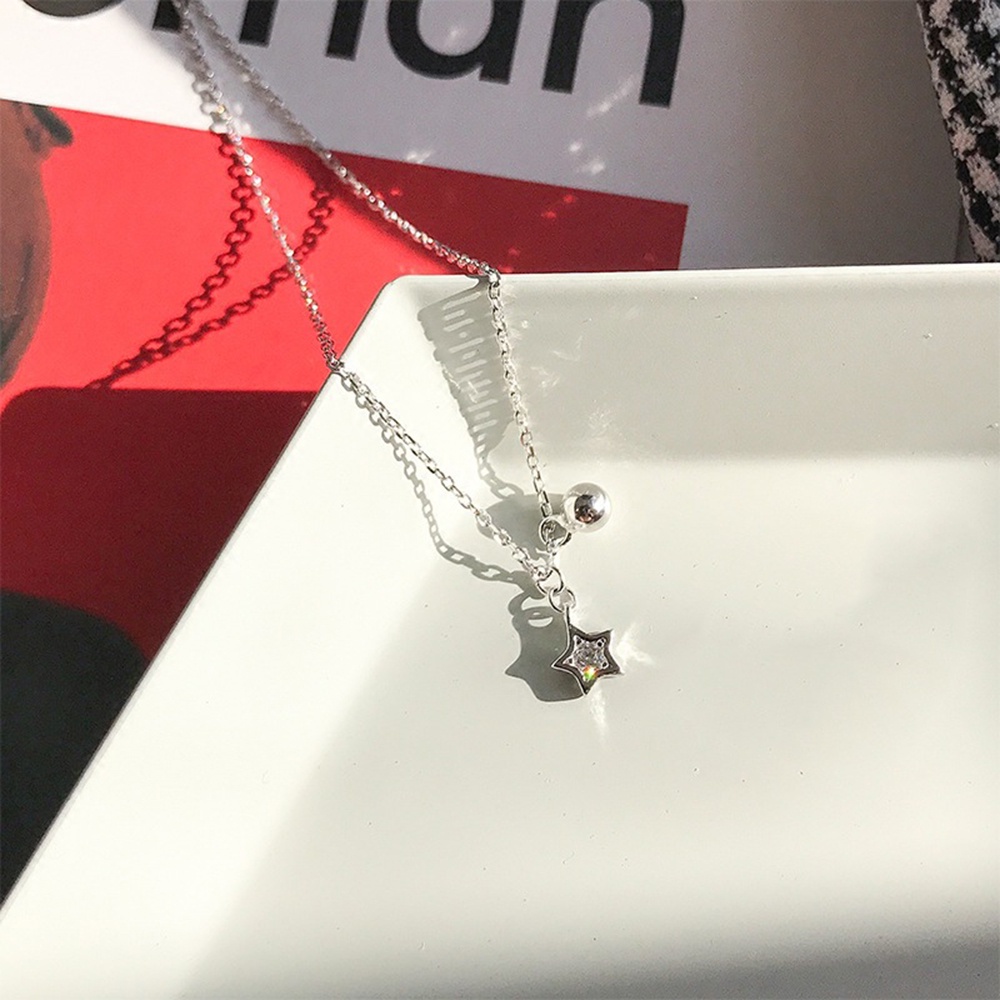 Vòng cổ Ngắn Phối Mặt Hình Ngôi Sao Năm Cánh Phong Cách Cổ Điển