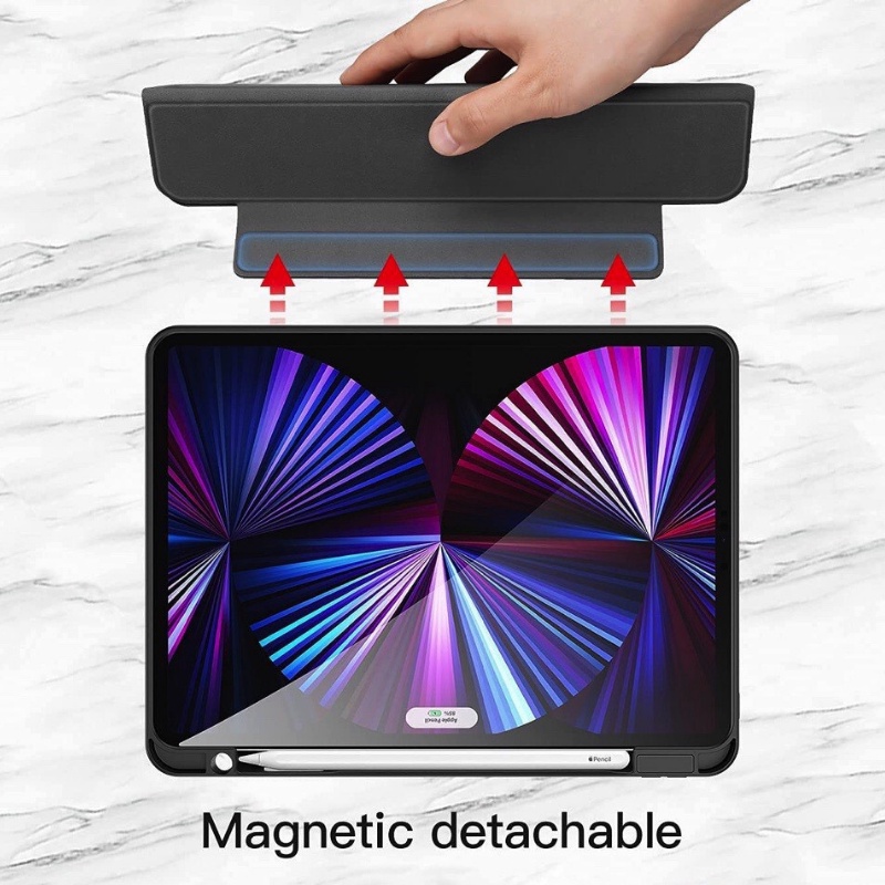 Ốp Lưng/Bao Da IPad WIWU Magnetic Folio Mặt Lưng Trong, Có Thể Tháo Rời Nắp 2in1