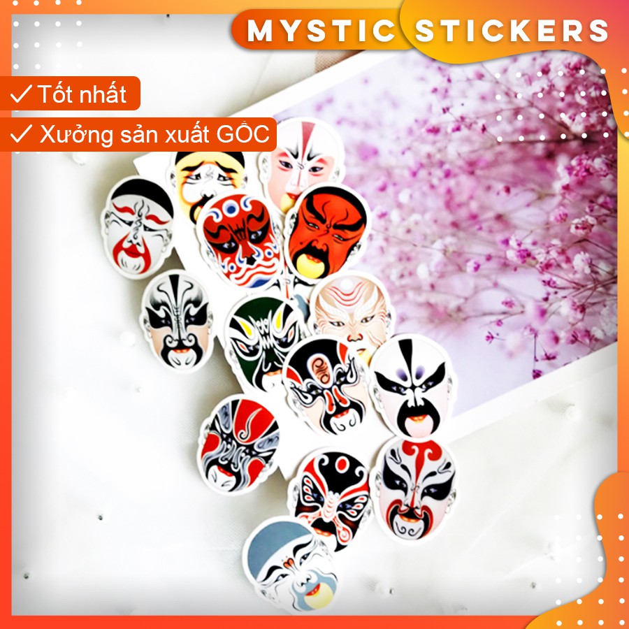 [MẶT NẠ-RẺ VÔ ĐỊCH] Set 35 sticker chống nước size 3-5cm, dán điện thoại, sổ, bullet journal, xe máy, mũ bảo hiểm ...